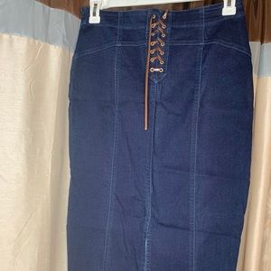 Dark wash skirt